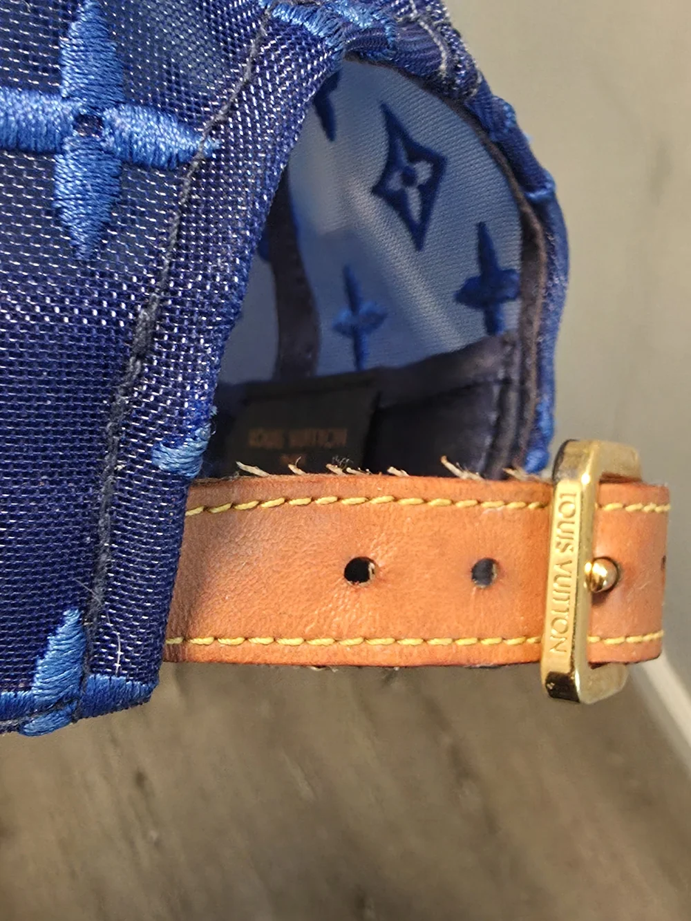 Louis Vuitton Blue Monogram Logo Baseball Cap - Picture 10 of 10